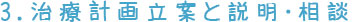 3.治療計画立案と説明・相談